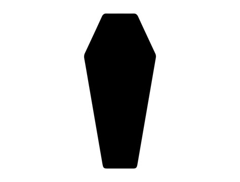 Coffin silhouette vector art white background