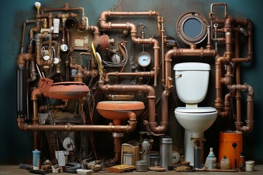 Items for plumbing repairs and installations. Generative AI