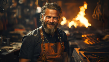 Fototapeta premium blacksmith and welder steel created by ai
