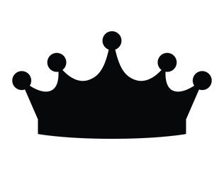 Crown silhouette vector art white background