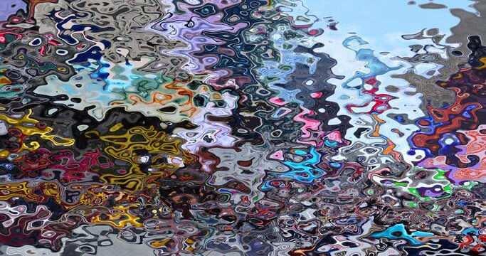 abstract seamless looping video background animated stained - watercolor stained liquid paint effect - colorful multi color