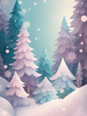 Obraz premium Winter colorful background with christmas tree and balls.Ai