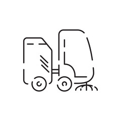 Industrial cleaning line icon. Carpet cleaning. Detergent. Best quality cleaning. Special stain remover. Industrial vacuum. Vector Thin Line Icon. Simple Minimal