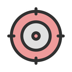 Business target success icon symbol vector image. Illustration of the arrow focus goal strategy design image