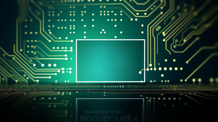 Obraz premium Cyber Monday sale banner, with digital circuits and special online - only deals