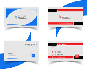 Modern Creative and Simple Corporate Business Card Template Design.
