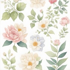 seamless pattern with flowers
