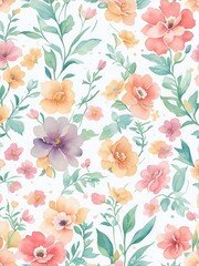 seamless background with flowers