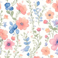 seamless background with flowers