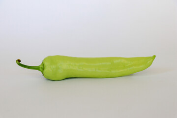 Green peppers isolated on a white background.
