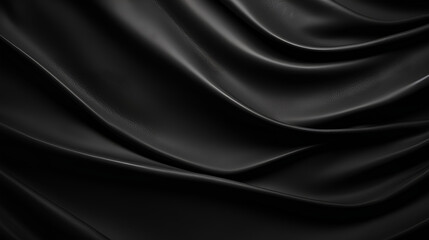 Obraz premium Beautiful black abstract background with fine leather texture