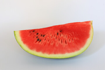 Sliced of watermelon isolated on white background.