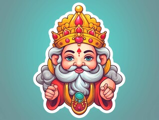 Sticker of lord Brahma, Generative AI