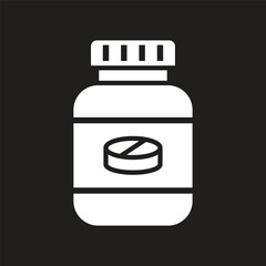 pill bottle icon simple design art eps 10