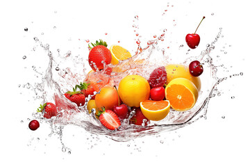 Fruit splash isolated