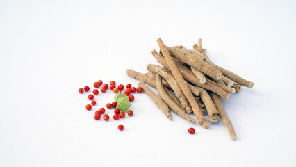 Root Withania somnifera, known commonly as ashwagandha, Indian ginseng, poison gooseberry or winter cherry