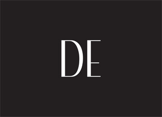 DE Letter Logo Design And Monogram Logo
