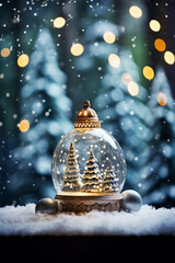 Happy New Year and Christmas Greeting Cards.  Holidays background. AI generative.