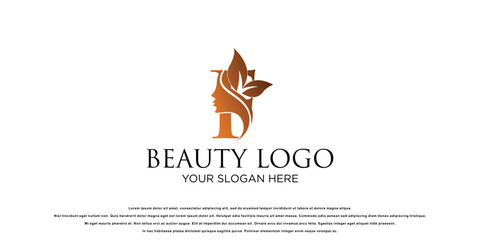 Creative Beauty logo design with modern style| premium vector