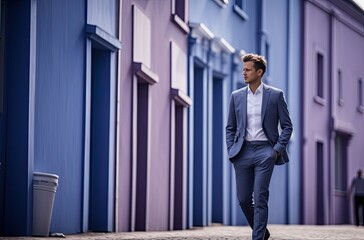 businessman walking in a street