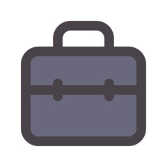 briefcase flat line icon