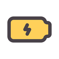 charging flat line icon