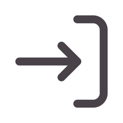 login flat line icon