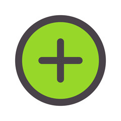 plus flat line icon