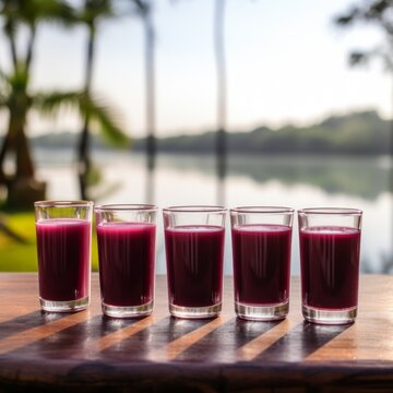 Bebidas refrescante del fruto de a&ccedil;ai. Super alimento. 