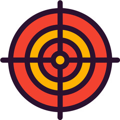 Business target success icon symbol vector image. Illustration of the arrow focus goal strategy design image