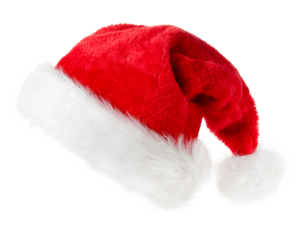 Christmas Santa hat isolated on white background 