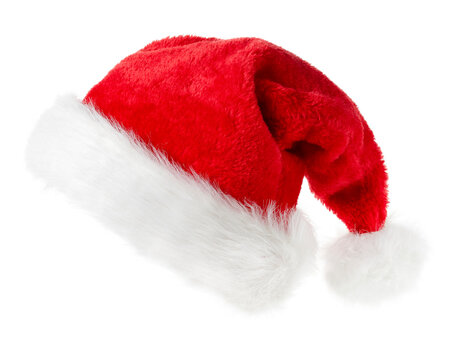 Christmas Santa hat isolated on white background 