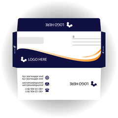 Vector corporate envelope design template.
