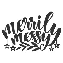 Merrily Messy - Christmas Baking Illustration