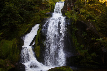 Beautiful Waterfall in the Black Forest in Triberg, Germany