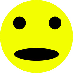 smiley face icon shoked  scary