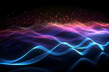 abstract background signal technology internet wave background