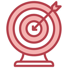 Business target success icon symbol vector image. Illustration of the arrow focus goal strategy design image