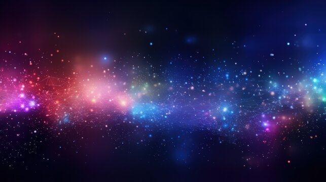 Modern Technology Particle Abstract Background Wallpaper