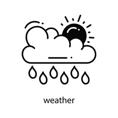 Weather doodle Icon Design illustration. Travel Symbol on White background EPS 10 File