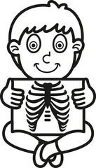 illustration black and white x-ray