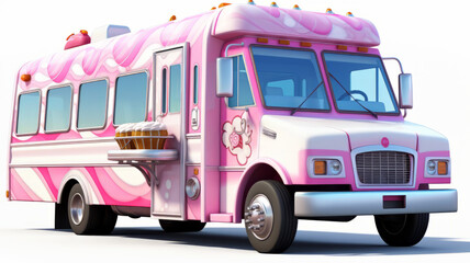 Cartoon Ice Cream Man Bus