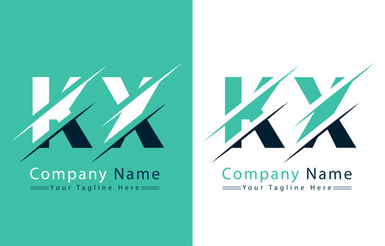 KX Letter Logo Vector Design Concept Elements