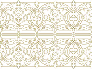 Vector sketch illustration of classic floral pattern design for decorative ornaments