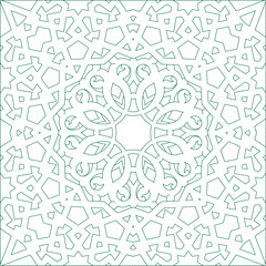 Vector sketch illustration of classic Islamic pattern floral seamless design for decorative ornaments