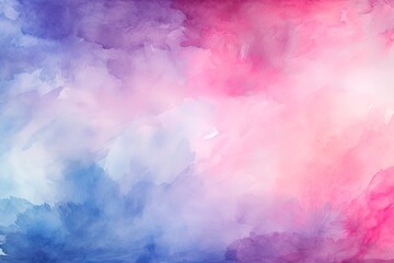 watercolor illustration abstract ombre background pastel blue purple pink, aquarelle texture for design