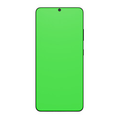 phone with green screen on a white background. product presentation. 3d render
