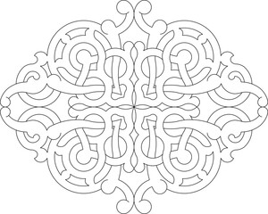 Vector sketch illustration of classic minimalist abstract floral seamless background pattern design