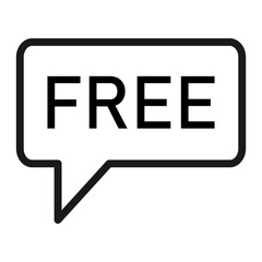 Free web button sign, promotion design label icon, gratis business vector illustration