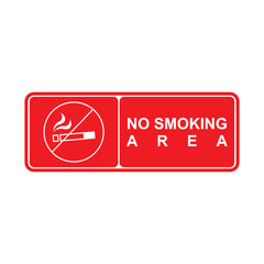 no smoking area sign icon vector logo in flat and trendy style